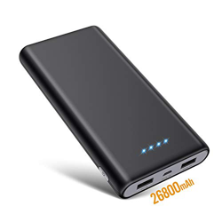 SWEYE Batería Externa 26800mAH Carga Rápida de Power Bank 2 USB Cargar y Luces LED [Ultra Capacidad］Cargador Movil Portátil Compacto con Múltiples Pro en oferta