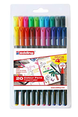Edding e1200-20S - PACK con 16+4 ROT. 1200. COLORES 1-12, 14, 17, 19, 20, 64, 65, 66, 69, Multicolor