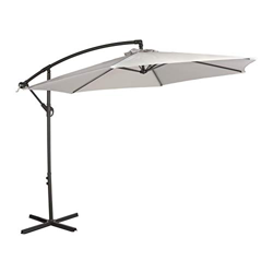 AKTIVE Garden 53888 Parasol excéntrico Banana, diámetro 270 cm, gris mástil aluminio características
