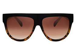 Cheapass Gafas de Sol Marrones Leopardo Oversize XXL UV400 Diseñador Gafas Mujer precio