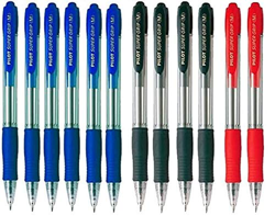 Boligrafo pilot supergrip pack 12 u.(6 azules,4 negros,2 rojo) en oferta