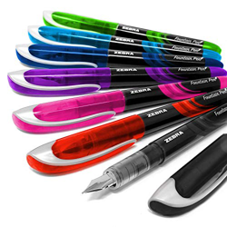 Cebra Fuente - Desechables Pluma Estilográfica - una de Cada Colorido Tinta - Pack de 7 en oferta