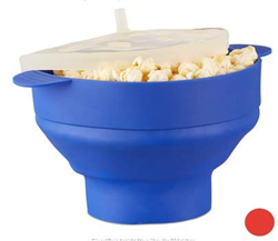 YOTINO Palomitas de maíz de Silicona para microondas, tazón de Palomitas de maíz Plegable con Asas y Tapa (Azul) precio