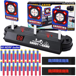 EXTSUD Nerf Objetivo Electrónico para Pistolas Nerf con 60 Dardos y 2 Pulseras, Restablecimiento Automático , Apto para Nerf N-Strike Elite / Mega / R en oferta