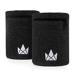 Muñequera Sweatband, 2-pack, con Bolsillo (Negro - L) precio