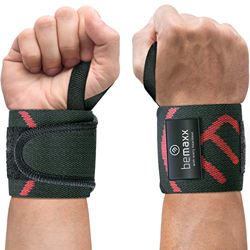 Muñequeras Deportivas Gym Profesionales - 2 Wrist Wraps Straps Resistentes para Levantar de Pesas, Talla Única Ajustable, Hombre Mujer | Halterofilia  en oferta