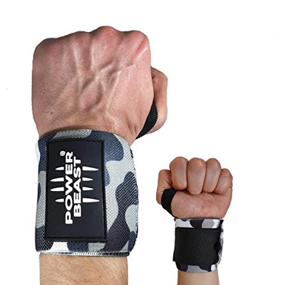 Power Beast Muñequeras Crossfit | Wrist Wraps Elásticas para Pesas, Gym, Fitness, Calistenia, Musculación, Halterofilia | Muñequera Deporte para Hombr