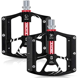 Zacro Pedales Bicicleta MTB de Montaña,Aluminio Antideslizante Pedales Ciclismo Durable,3 cojinetes para Bicicleta de Carretera BMX MTB Road Bicycle 9 en oferta