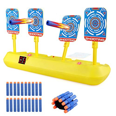 Blasland Digital Electrónico Objetivo Nerf para Pistolas Nerf con Restablecimiento Automático, Efectos Inteligentes de Sonido y Luz, Conjunto Objetivo