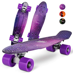 Gonex Monopatín Skateboards Patinete Retro Crucero Completo para Niños Jóvenes Adultos, Skates Penny Board Patín (22 Pulgadas, 4 PU Ruedas Traslúcidas precio