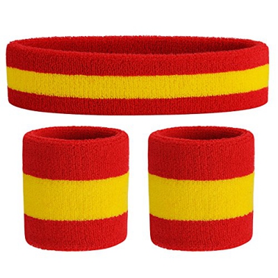 ONUPGO Set de muñequeras Deportivas Set de muñequeras con Banda de sujeción Bandas para Sudar Wristband Ejercicio atlético Baloncesto Muñequera y Band