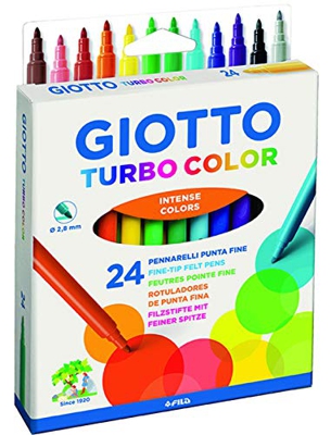 4170 00 - Paquete 24 rotuladores Giotto Turbo Color, Multicolor