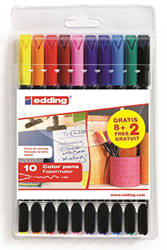 Edding 1200-8+2S - Bolsa con 8 rotuladores + 2 de regalo características