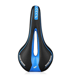 OFKPO Sillín de Ciclismo, Asiento de Bicicleta Sillín de Asiento de Bicicleta de Gel Cómodo Silla de Montar (Azul + Negro) características