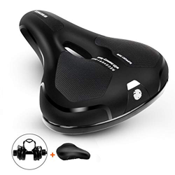 shenkey Sillín de Bicicleta, cómodo Asiento de Bicicleta Espuma de Memoria Cojín para Silla de Montar Acolchada, Reemplazo de sillín de Bicicleta Huec precio