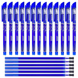 Gudotra 12pcs Bolígrafos Borrables + 30 Recargas Azules Recargas de Bolígrafos Borrables Punta de 0.5 mm (12pz Bolígrafos+30 Recargas Azules) en oferta