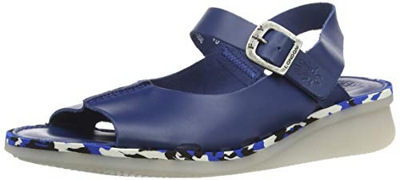 FLY London Cult398fly, Sandalias de Punta Descubierta para Mujer, Azul (Blue (Blue Mid Sole) 007), 37 EU