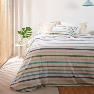 Funda NÃ³rdica AlgodÃ³n - Basic Rayas Azul cama 080 o 090 cm - 150x270 cm