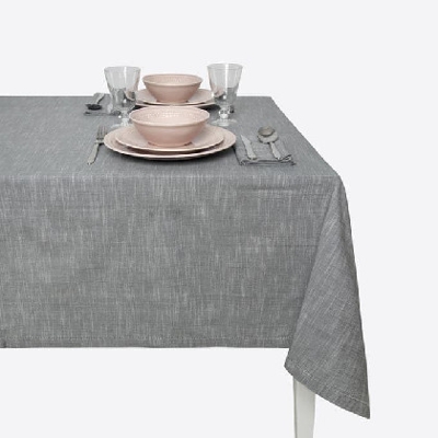 Mantel AlgodÃ³n - Gris chambray 4 Comensales - 150x150 cm Gris