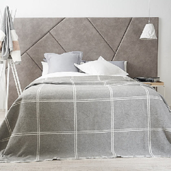 Manta - Viggo cama 80/90/105 cm - 180x240 cm Gris en oferta