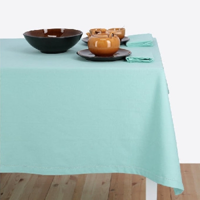 Mantel Algodón - Basic Aqua 4 Comensales - 150x150 cm Aqua
