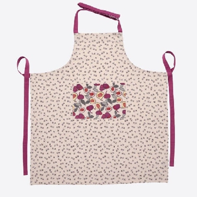 Delantal - Higos hojas 080x090 cm Morado