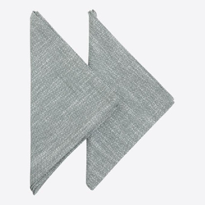 Set 2 Servilletas AlgodÃ³n - Gris chambray 040x040 cm x 2 und. Gris