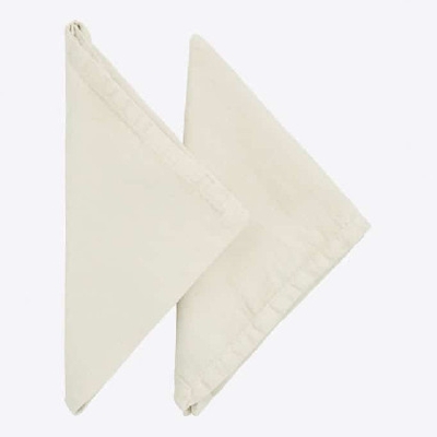 Juego 2 Servilletas Lino - Stone washed beige 040x040 cm x 2 und. Beige