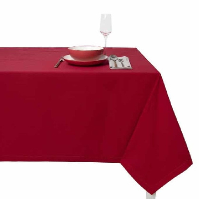 Mantel AlgodÃ³n - Basic rojo 4 Comensales - 150x150 cm Rojo