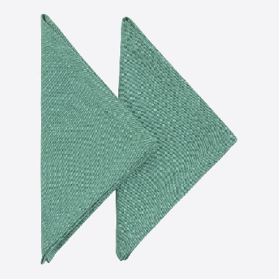 Set 2 Servilletas AlgodÃ³n - Basic verde 040x040 cm x 2 und. Verde