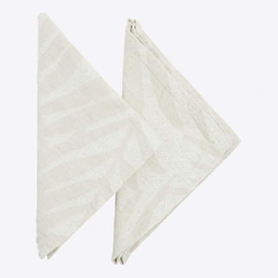 Juego 2 Servilletas Lino - Jaquard hojas 040x040 cm x 2 und. Beige características