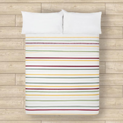 SÃ¡bana Encimera AlgodÃ³n - Basic Rayas Burdeos cama 180 o 200 cm - 270x270 cm precio