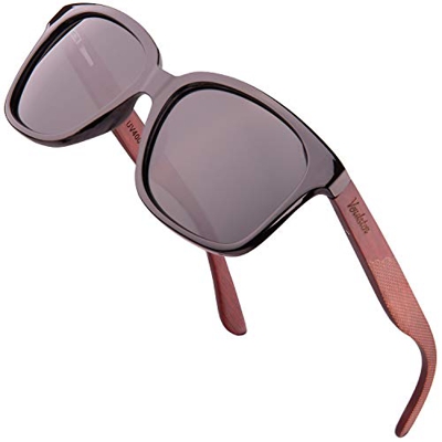 Verdster Lyon – Gafas de Sol Polarizadas de Madera para Hombre y Mujer con Patillas de Secuoya