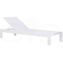 4 Tumbonas Manacor de Aluminio 1ª Calidad y Textileno Batyline Blanco precio