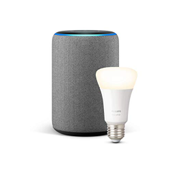 Echo Plus (2.ª generación), tela de color gris oscuro + Philips Hue White Bombilla LED E27 características