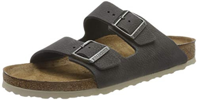 Birkenstock Sandales Arizona Cuir Nubuck Steer Soft Gray, Sandalia para Hombre, 43 EU