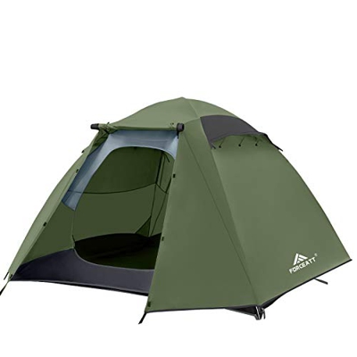 Forceatt Tienda De Campaña 4 Personas, con 100% A Prueba De UV/Viento/Impermeable, Tienda de Techo de Doble Capa Portátil Ultraligera, para Trekking, 