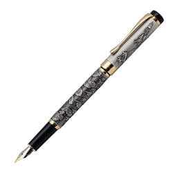 Zoohot plata antigua jinhao pluma de dragón punta fina juego de plumas estilográficas ejecutivas, colección de plumas vintage, pluma del regalo del ne en oferta