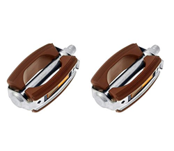 Pedales Para Bicicleta Clasica Retro Vintage Bloque de Goma Color Marron 3445 características