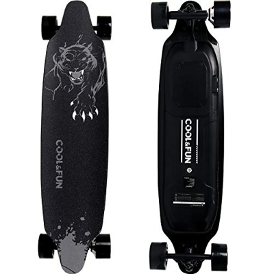 RCB Monopatín Eléctrico Skateboard Eléctrico Longboard de 4 Ruedas con Motor Inteligente Skateboard y Control Remoto, Velocidad 28-32 km/h, para Adult