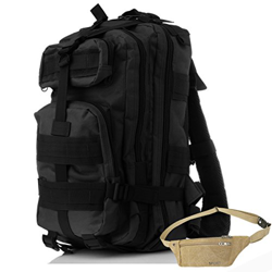 COZYJIA Mochila al Aire Libre, Mochila táctica, Mochila de Trekking para Acampar, Viajar, Viajar (Negro) precio