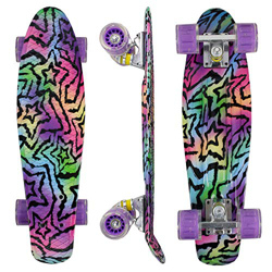 Eseewin 22"x6 Monopatín Mini Cruiser Completo para Principiantes Jóvenes Adolescentes Niñas Niños con Ruedas LED (Camouflage) en oferta