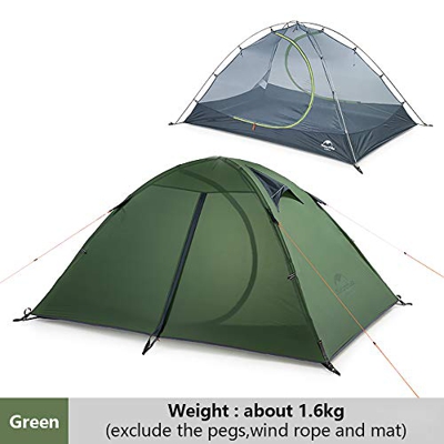 iBasingo Carpa para Camping Tienda para 2 Personas Tienda Ultraligera de Doble Capa de Silicona de Nailon 20D para Exteriores Tienda de Campaña Portát