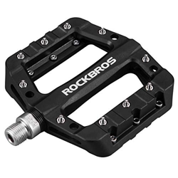 ROCKBROS Pedales de Bicicleta de Nylon Antideslizante Ligeros con Rodamiento Sellado Plataforma para Bicis MTB Bici de Carretera características