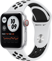 Apple Watch Series 6 Nike Cellular 40 mm aluminio plateado correa Nike Sport platino puro/negro características