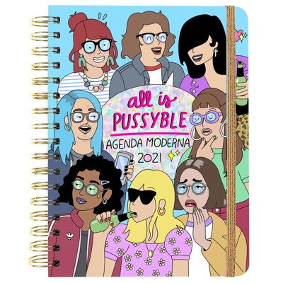 Tantanfan - Agenda Anual Semana Vista 2021 Moderna De Pueblo Multicolor Castellano