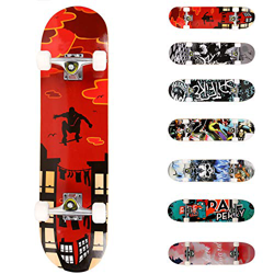 WeSkate Completo Skateboard 31"x8" 7 Capas Monopatín de Madera de Arce Skateboards con rodamientos ABEC-7 de 7 para Principiantes Niñas Niños Adolesce precio