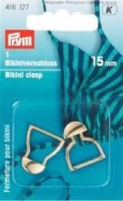 Prym 15 mm Bikini para cinturón y Cierre Gancho, Dorado