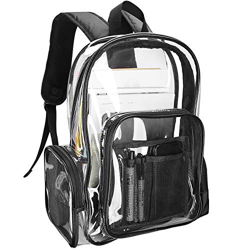 Procase Mochila Transparente Plástica Grande, Mochila Escolar PVC Resistente al Agua para el Día a Día IR a Trabajar Escuela Estadio Supermercado Gimn precio
