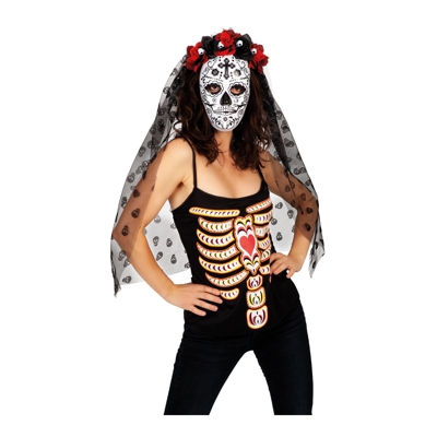 Rubies - Máscara Adulto Catrina Misteriosa